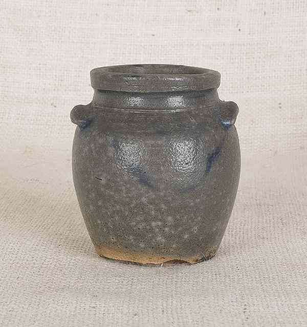 Appraisal: Pennsylvania miniature stoneware crock early mid th c inscribed on