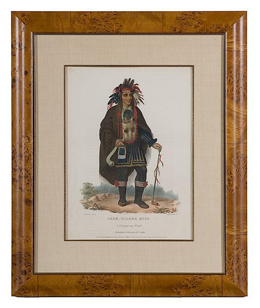 Appraisal: MCKENNEY HALL OKEE-MAAKEE-QUID A Chippeway Chief lithographed by Lehman Duval