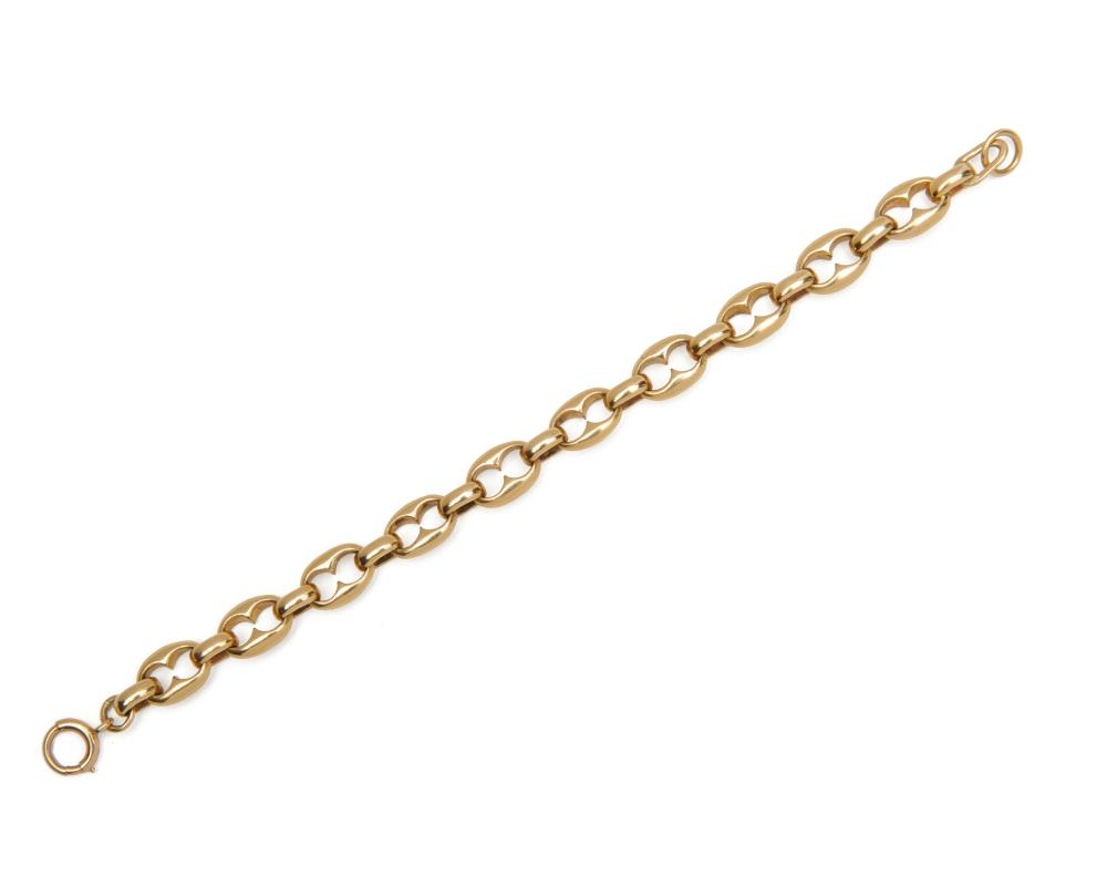 Appraisal: K Gold Link Bracelet comprising anchor-links dwts lg in Condition