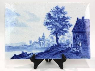 Appraisal: Delft tile Delft tile after David Teniers the Younger the