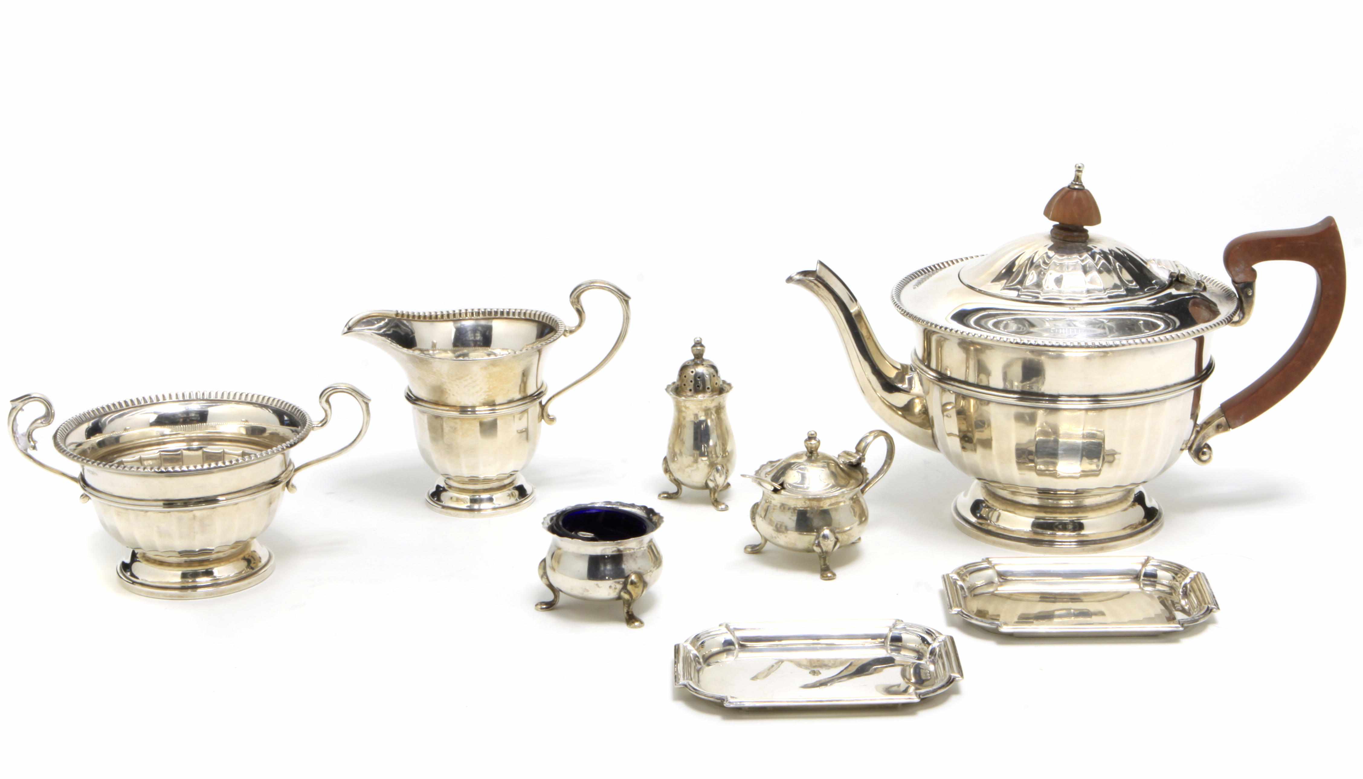 Appraisal: An assembled group of English sterling silver hollowware th century