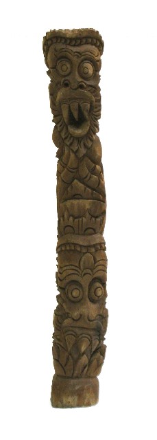 Appraisal: T J Okot Balinese Totem carved wood x cm Provenance