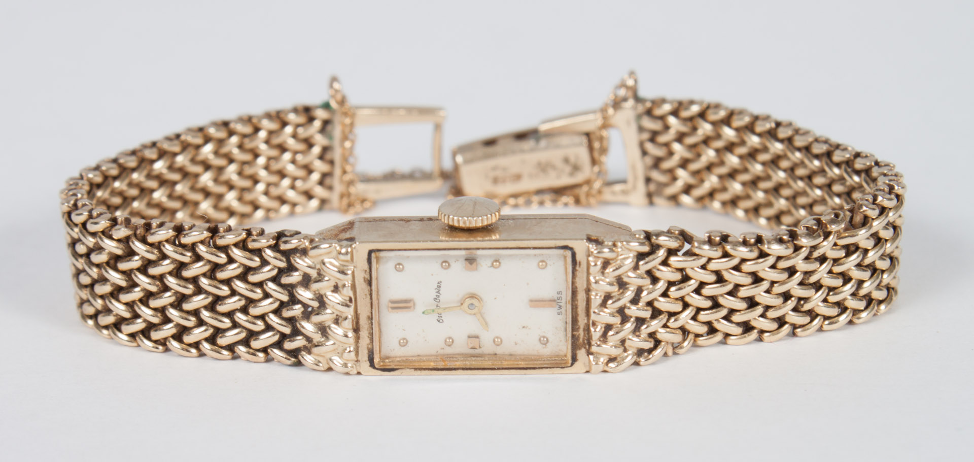 Appraisal: Lady's Oscar Caplan K gold wrist watch mesh link bracelet