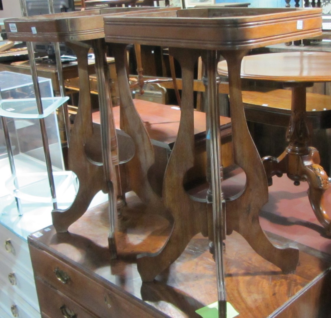 Appraisal: A pair of rectangular mahogany occasional tables