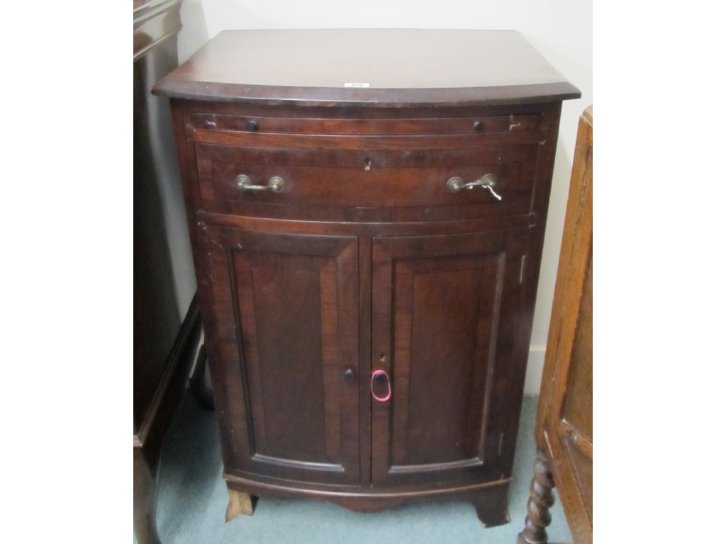 Appraisal: Edwardian mahogany cupboard chest