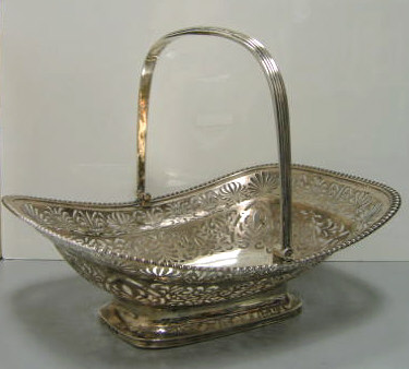 Appraisal: REBECCA EMES EDWARD BARNARD LONDON Late Georgian silver pierced basket