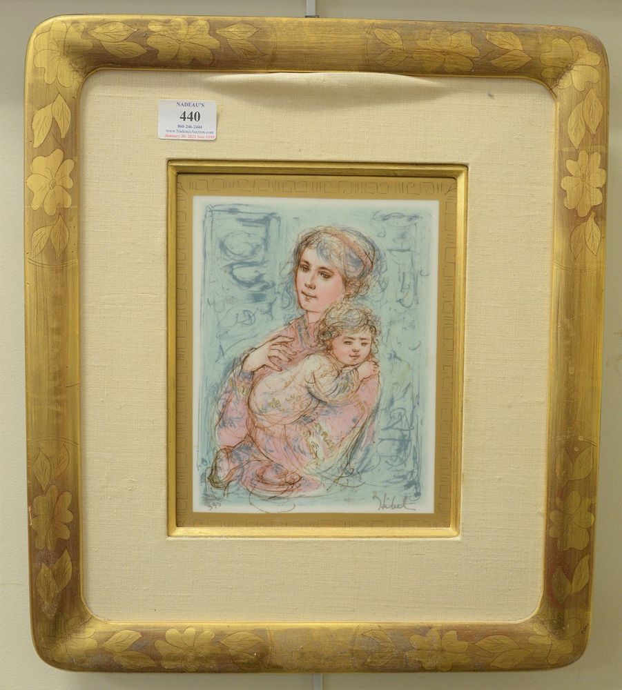 Appraisal: Edna Hibel American - Mother and Child Lithograph in colors