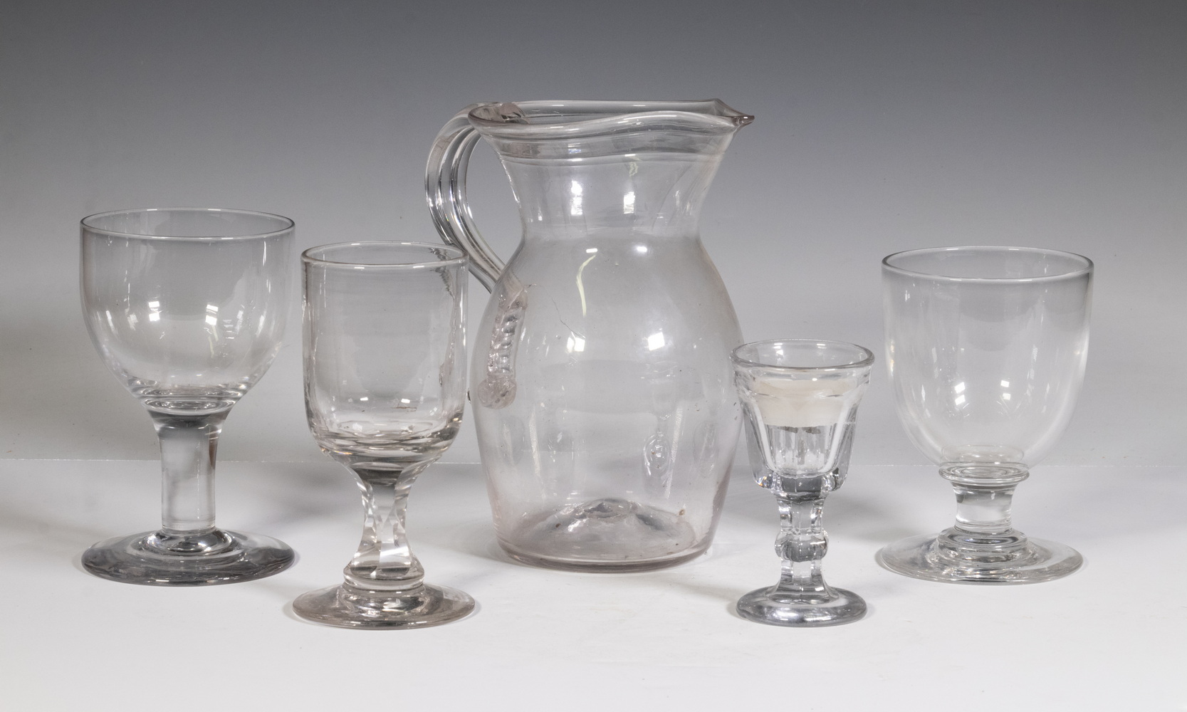 Appraisal: PCS CLEAR GLASSWARE Assorted Glass Vessels incl Early th c