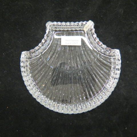 Appraisal: Waterford Cut Crystal Figural Shell Dish x signed excellent