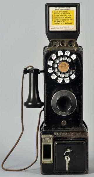 Appraisal: Gray Western -Piecer -Slot Telephone Circa Black metal Separate transmitter