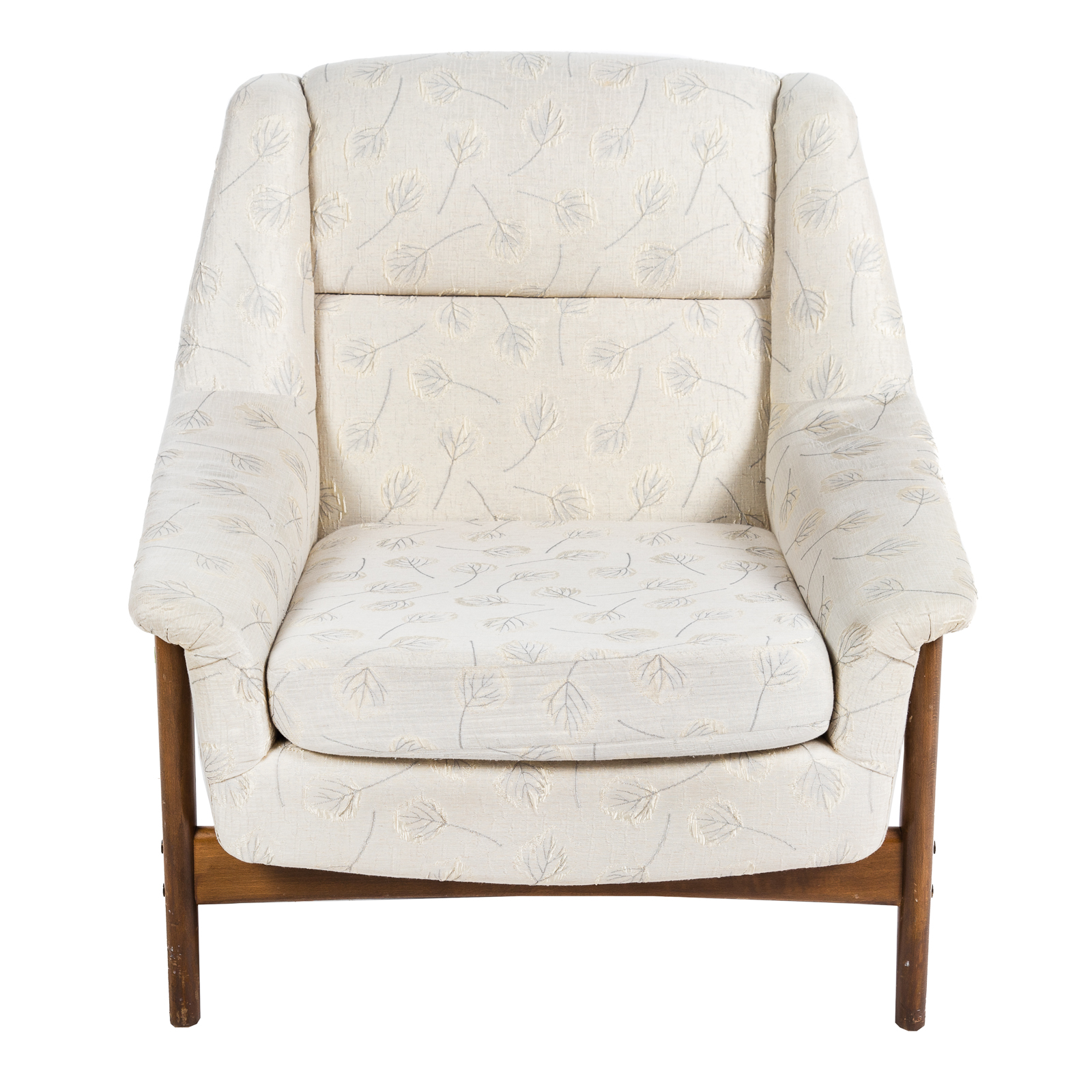 Appraisal: DUX MID-CENTURY UPHOLSTERED ARMCHAIR Mid- th century marked DUX on