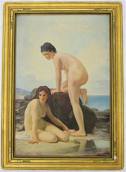 Appraisal: ELWOOD RIGGS OIL ON CANVAS American Born The Bathers after