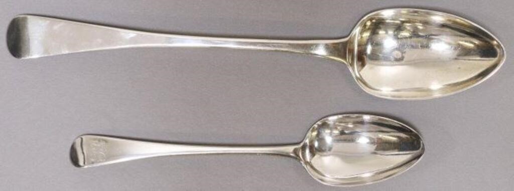 Appraisal: lot of English George III sterling silver spoons both with