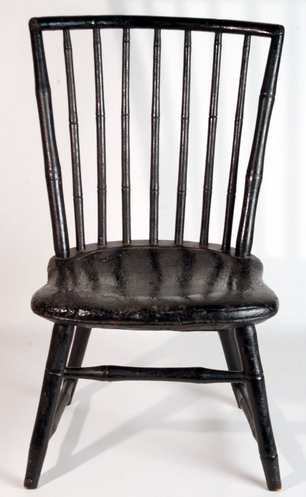 Appraisal: Miniature Windsor chair with bamboo turned spindles to back and