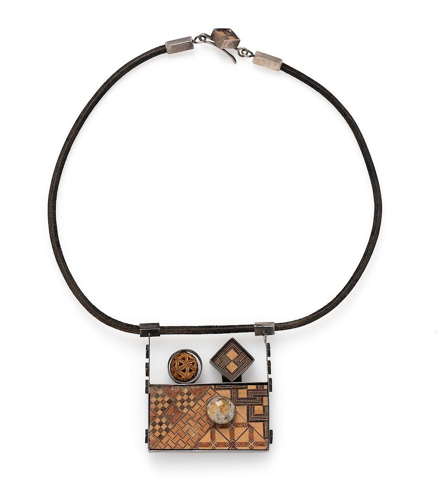 Appraisal: Ramona Solberg American - Japanese Trick Box Necklace Ramona Solberg