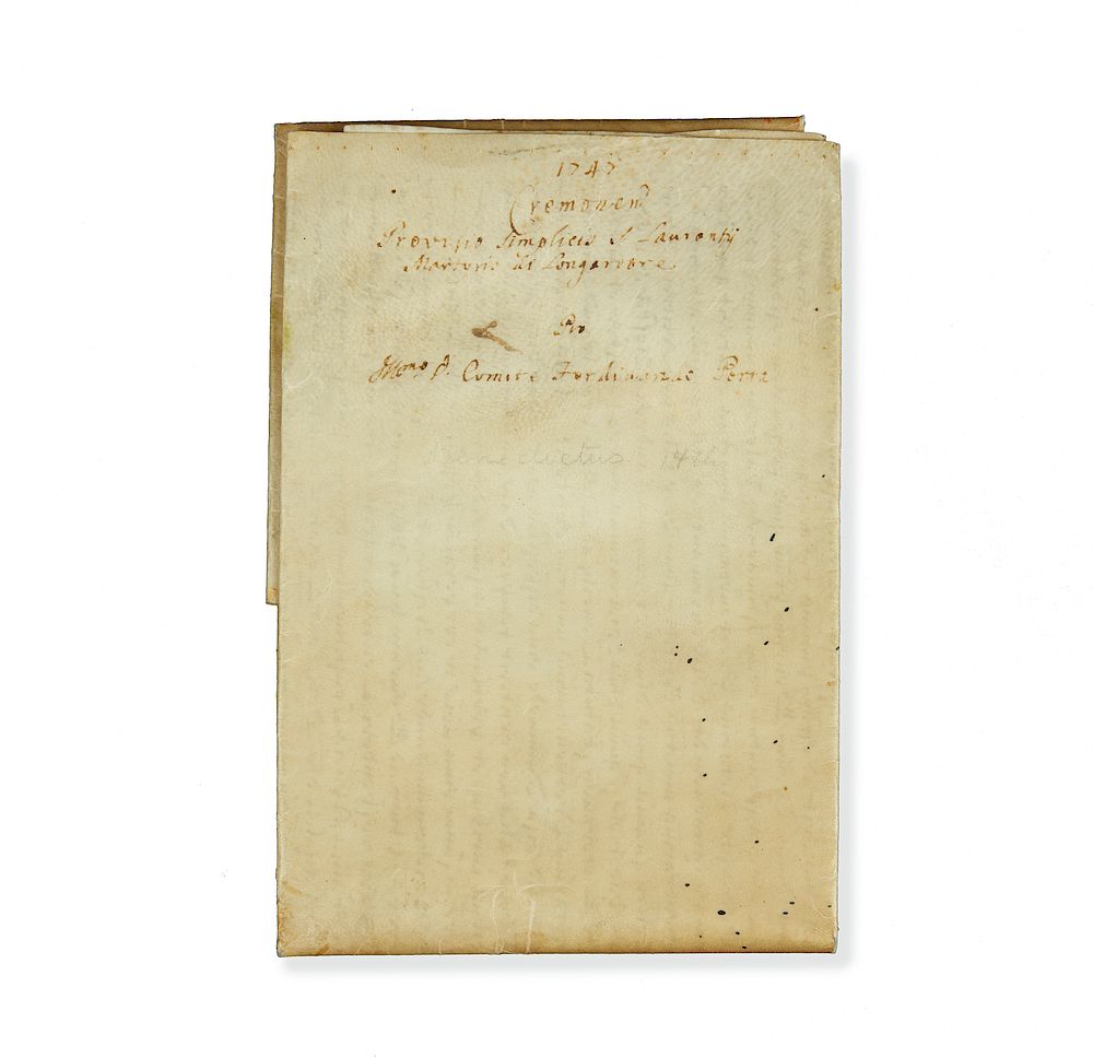 Appraisal: Legal Document on Vellum dated Legal document on vellum dated