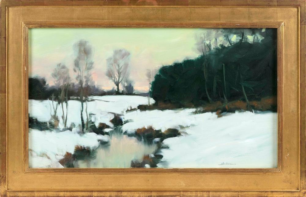 Appraisal: DENNIS SHEEHAN NEW HAMPSHIRE MASSACHUSETTS B SUNSET OVER A SNOWY