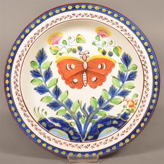 Appraisal: Gaudy Dutch Butterfly Pattern China Plate Gaudy Dutch Butterfly Pattern