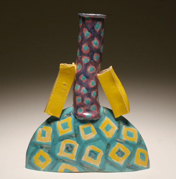 Appraisal: Brenda Richardson Modern Contemporary art pottery vase large and colorful