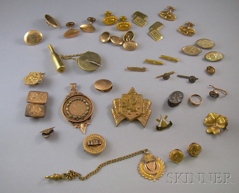 Appraisal: Group of Victorian Jewelry Items including five pairs of gold