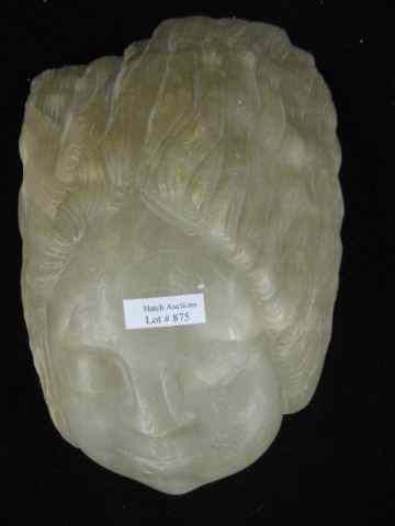 Appraisal: Chinese Carved Quartz Bust of a Woman naturalistic form appox