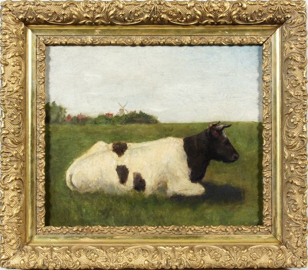 Appraisal: Wilbur H Lansil American - portrait of a cow o