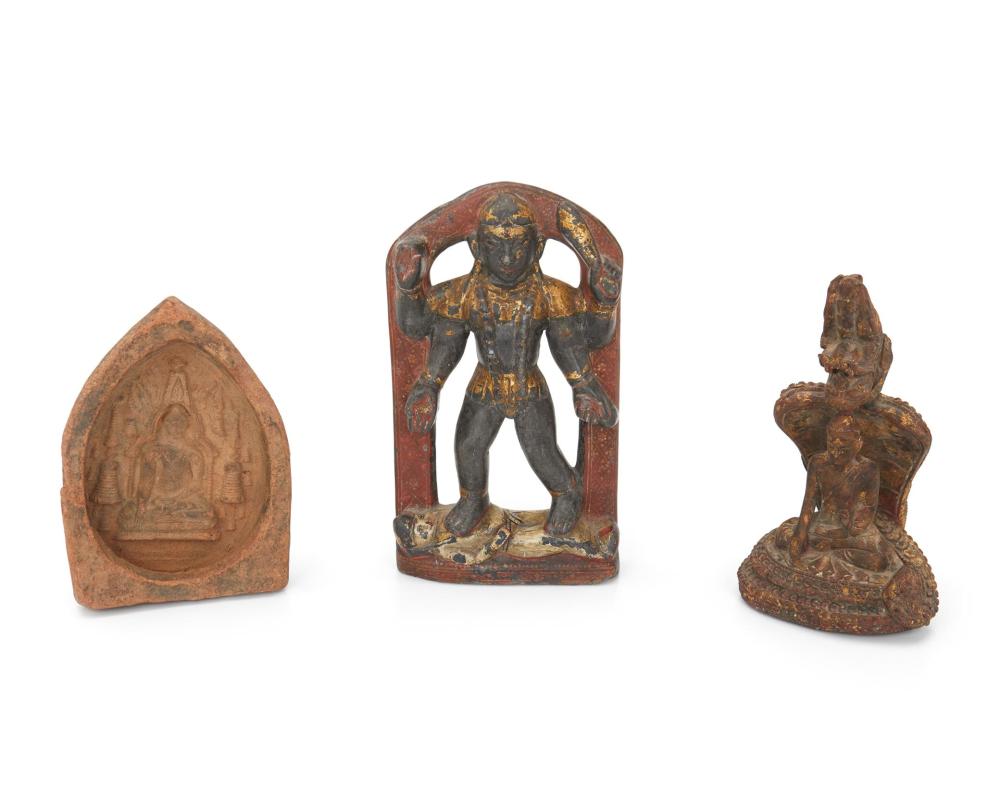 Appraisal: Three South Asian devotional figures Circa th- th Century Comprising