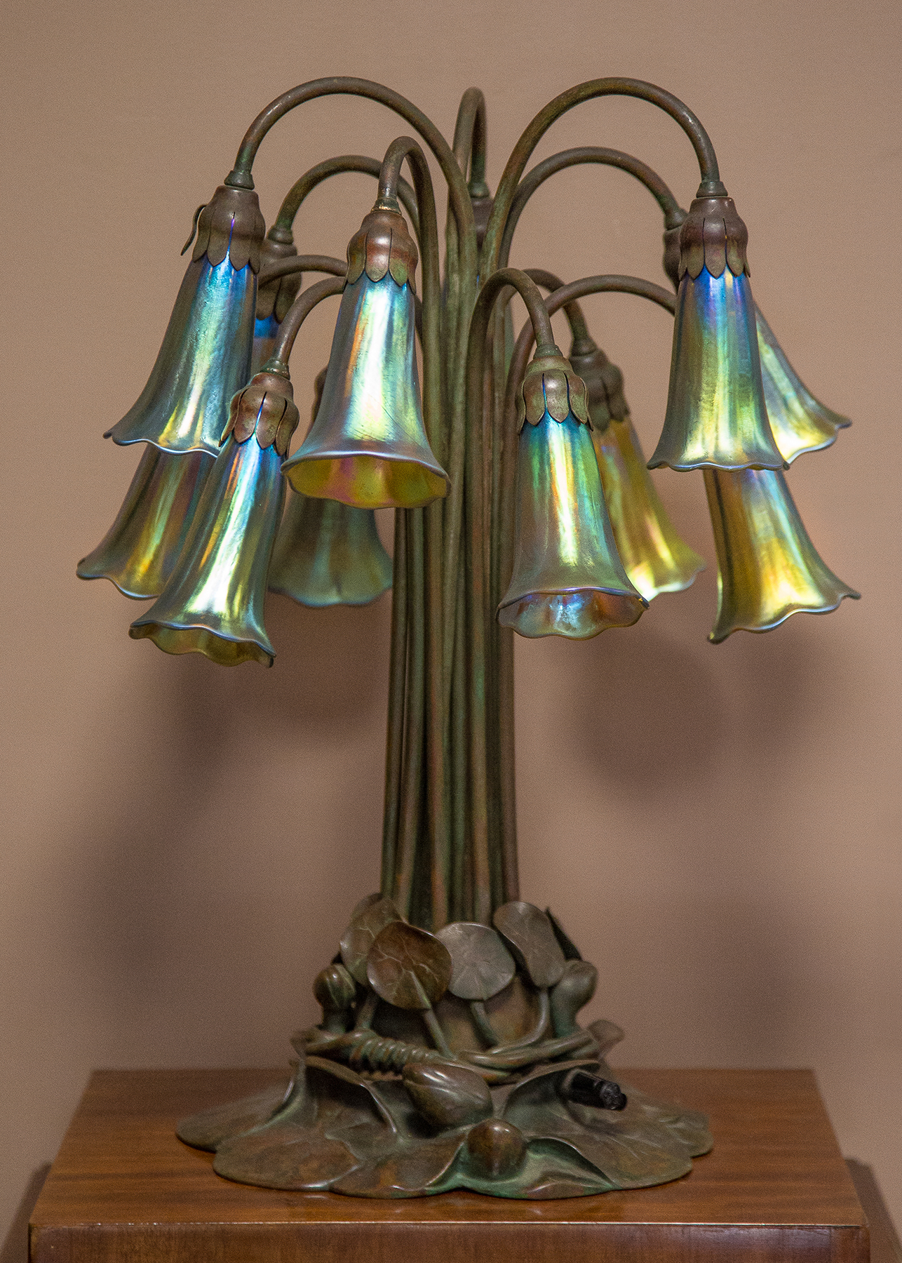 Appraisal: Tiffany Studios Twelve Light Lily Lamp Early th Century original