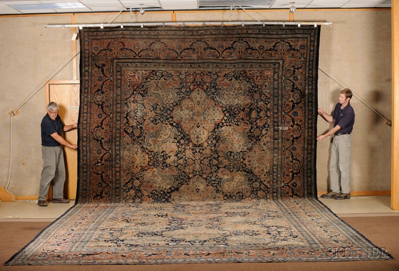 Appraisal: Fereghan-Sarouk Carpet West Persia late th century areas of wear