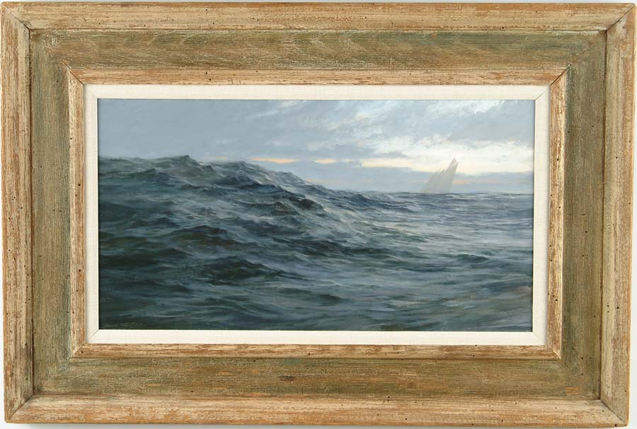 Appraisal: DONALD STONE American - HOMEWARD BOUND Oil on masonite seascape