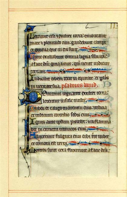 Appraisal: piece Christian Manuscript Leaf on Vellum Ca th-Century Approx x