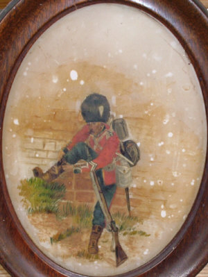 Appraisal: British School early th century- Guardsman with a Martini Henry