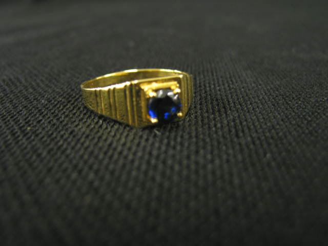 Appraisal: Sapphire Ring carat round gem in k yellow gold