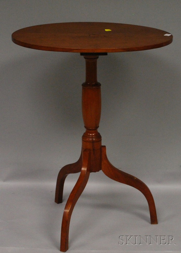 Appraisal: Federal-style Oval Cherry Candlestand