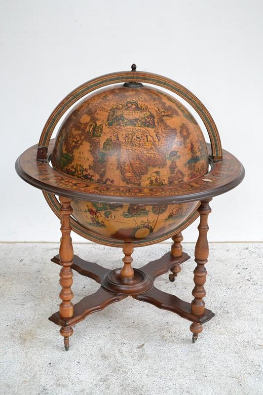 Appraisal: AN ANTIQUE STYLE WORLD GLOBE DRINKS TROLLEY AN ANTIQUE STYLE