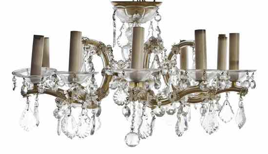 Appraisal: A French Ten-Light Chandelier having a baluster form standard issuing