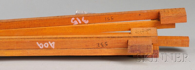 Appraisal: Ten Pernambuco Violin Bow Blanks cut to planing dimensions