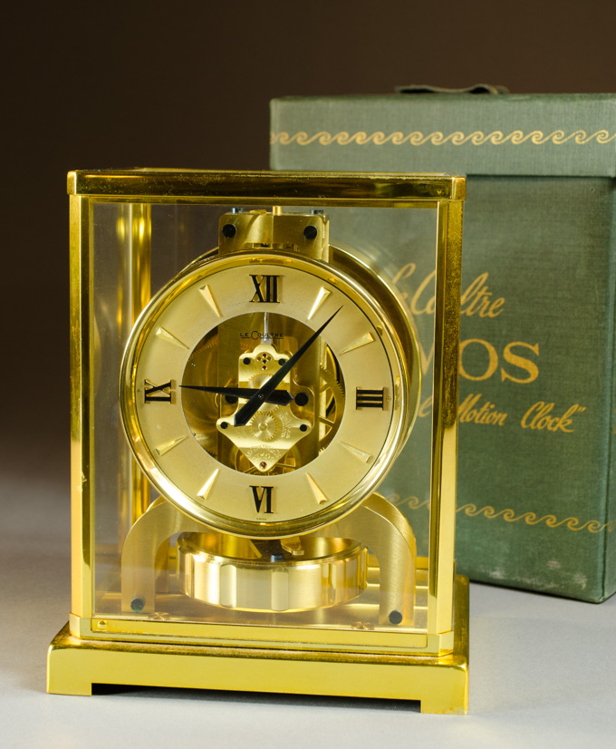 Appraisal: LE COULTRE SWISS ATMOS CLOCK brass and glass case with