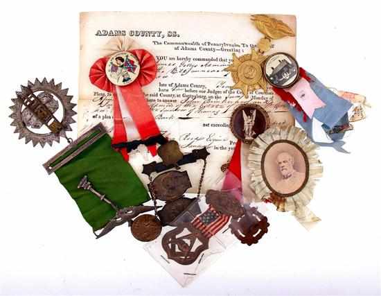 Appraisal: Confederate and G A R Civil War memoribilia reunion medals