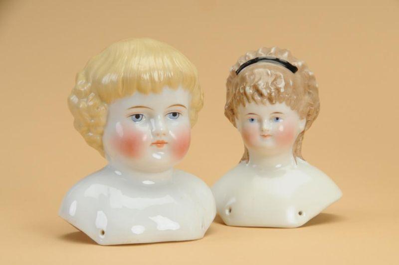 Appraisal: Lot Two Blonde China Heads Germany ca both are glazed