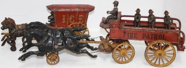 Appraisal: LOT OF CAST IRON TOYS TO INCLUDE HUBLEY CASTIRON HORSE