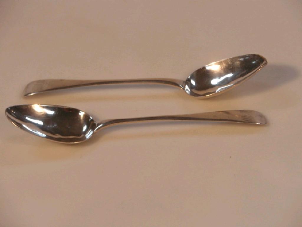 Appraisal: A George III silver Old English tablespoon London another London