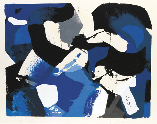 Appraisal: JAMES BROOKS South Fork Color screenprint x mm x inches