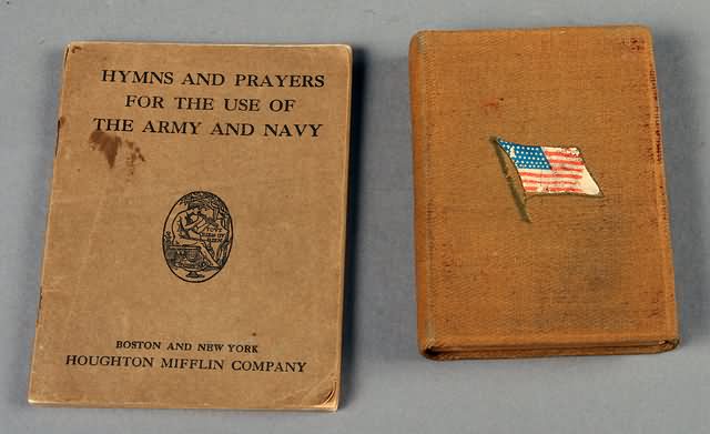 Appraisal: WWI books New Testament and Hymns and Prayers for the