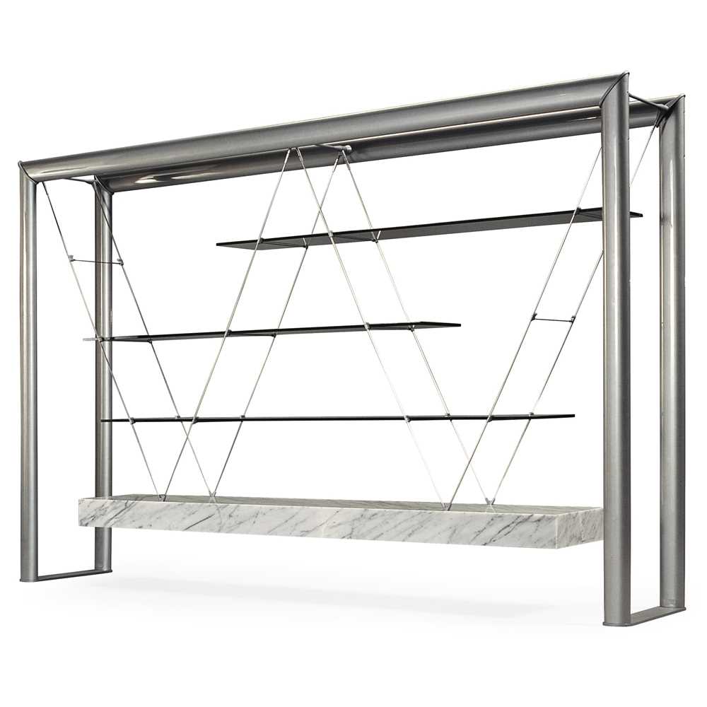 Appraisal: ANDREA BRANZI ITALIAN - FOR CASSINA 'BERIONE' BOOKCASE DESIGNED glass