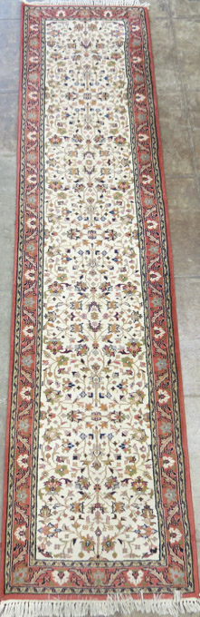 Appraisal: HAND KNOTTED ORIENTAL RUNNER Indo-Persian ' x '