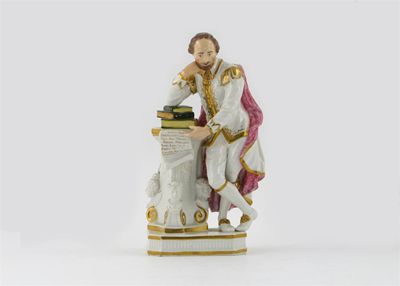 Appraisal: A th century Derby figure of Shakespeare incised no on