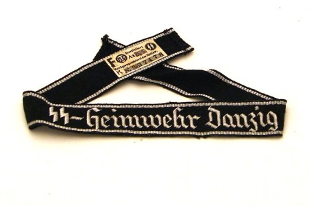 Appraisal: German SS cuff title SS-Heimwehr Danzig RZM style