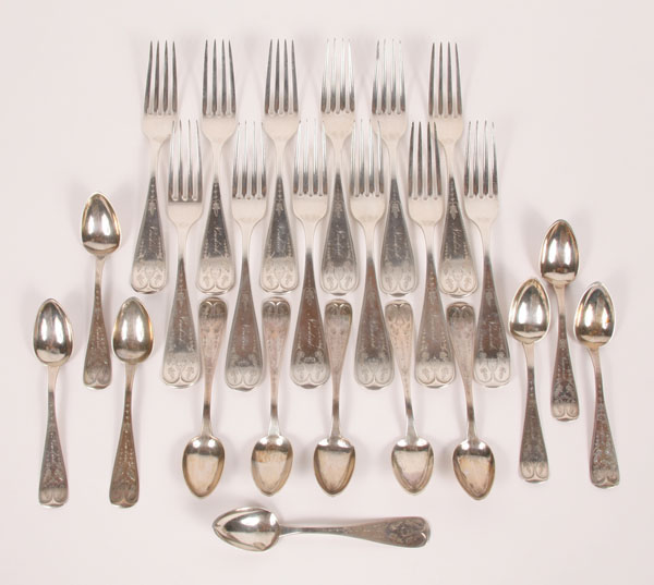 Appraisal: Duhme Co flatware including twelve sterling dinner forks and twelve