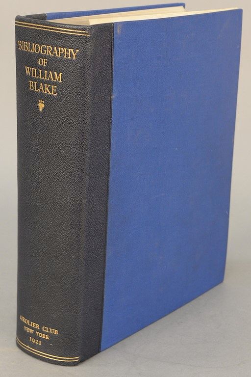 Appraisal: Bibliography of William Blake Grolier Society New York by Geoffrey